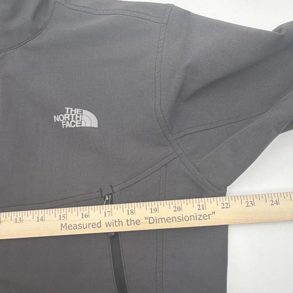 North Face Flash Dry Full Zip Jacket‎ Fleece Lining Large Gray Softshell